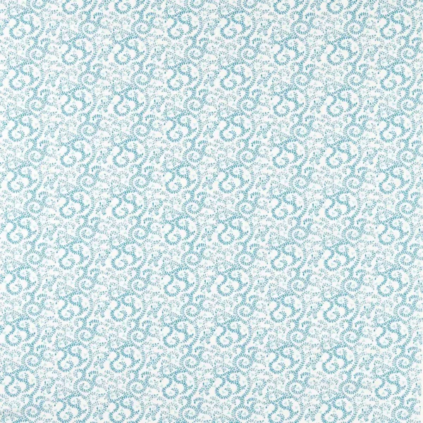 Buta Fabric - Cobalt by blue botanical printed fabric from Clarke & Clarke