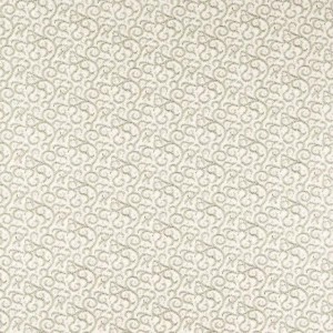 green botanical embroideried fabric from Clarke & Clarke