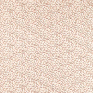 orange botanical embroideried fabric from Clarke & Clarke