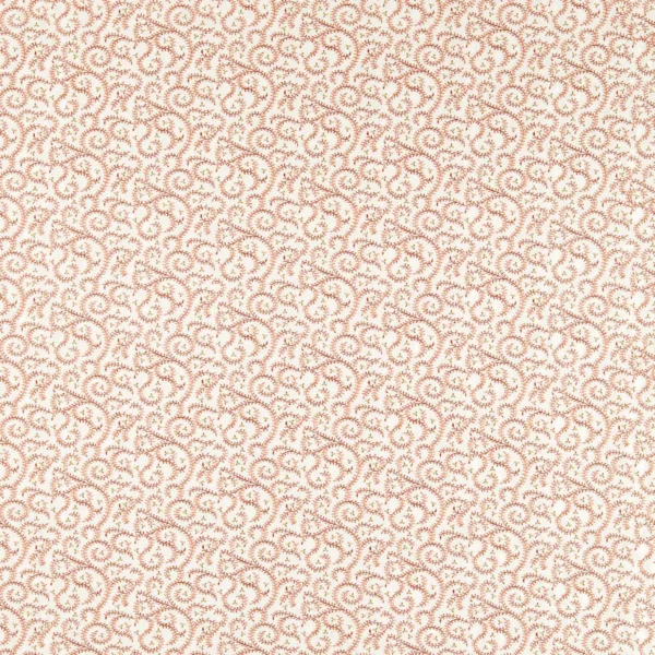Buta Embroidery Fabric - Spice by orange botanical embroideried fabric from Clarke & Clarke