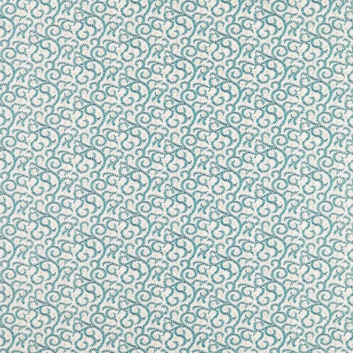 Buta Embroidery Fabric - Teal swatch