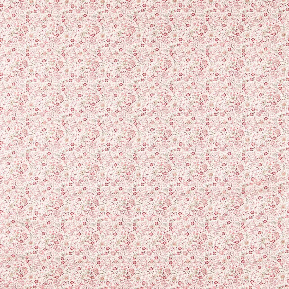 Gamthi Fabric - Blush by pink botanical cotton fabric from Clarke & Clarke