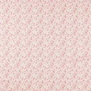 pink botanical cotton fabric from Clarke & Clarke