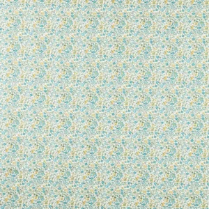 blue botanical cotton fabric from Clarke & Clarke