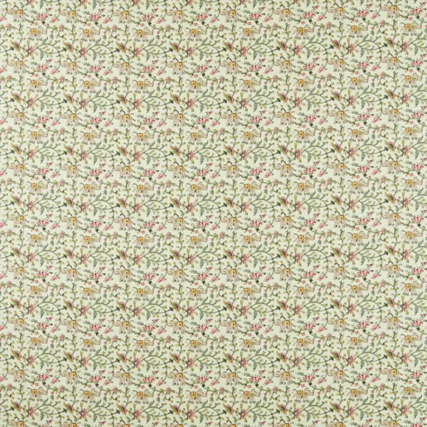 Hathi Fabric - Sage by green botanical printed fabric from Clarke & Clarke