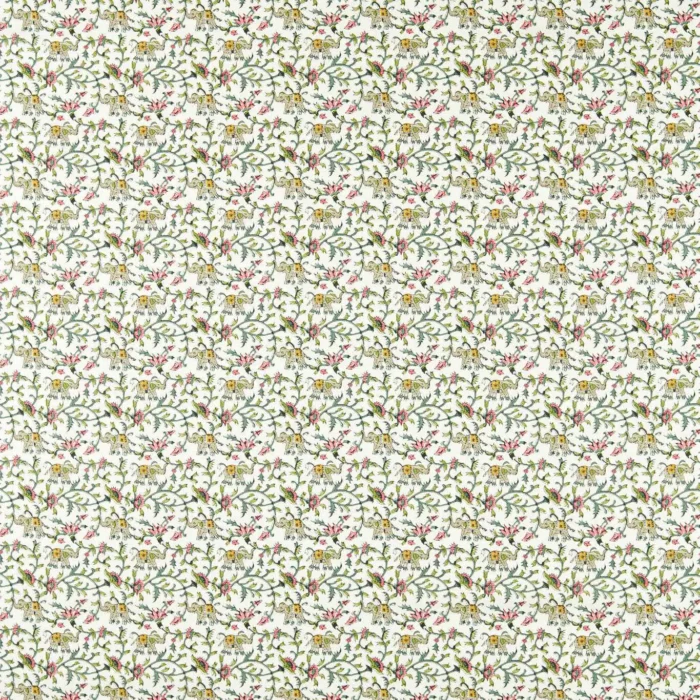 Hathi Fabric - Sage / Blush swatch