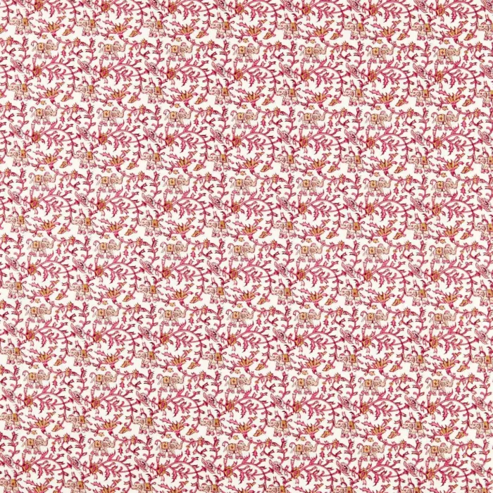 Hathi Embroidery Fabric - Raspberry swatch