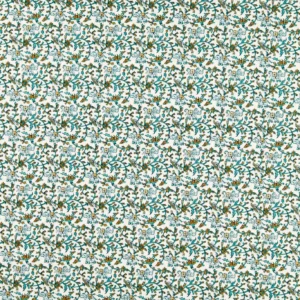 green botanical embroideried fabric from Clarke & Clarke