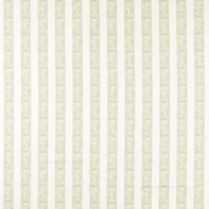 green striped cotton fabric from Clarke & Clarke