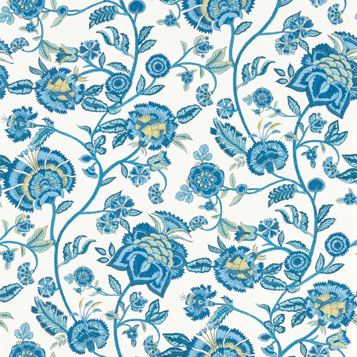 Barmeri Wallpaper - Cobalt by blue botanical wallpaper from clarke & clarke