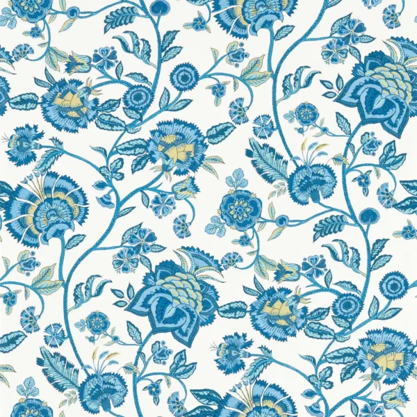 Barmeri Wallpaper - Cobalt by blue botanical wallpaper from clarke & clarke