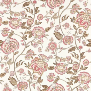 pink botanical wallpaper from clarke & clarke