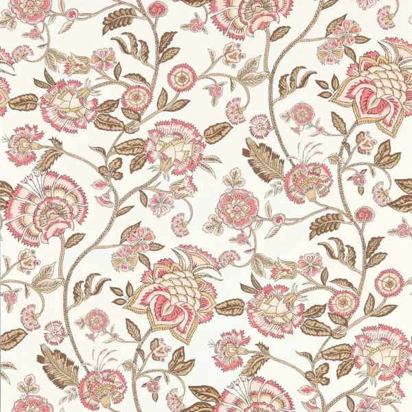 pink botanical wallpaper from clarke & clarke