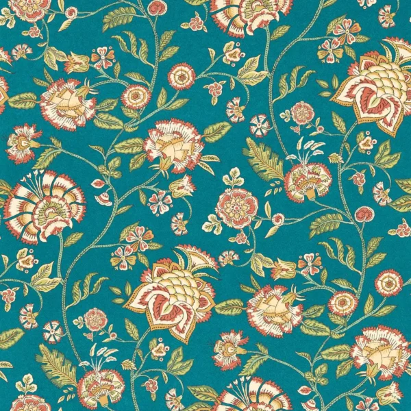 blue botanical wallpaper from clarke & clarke
