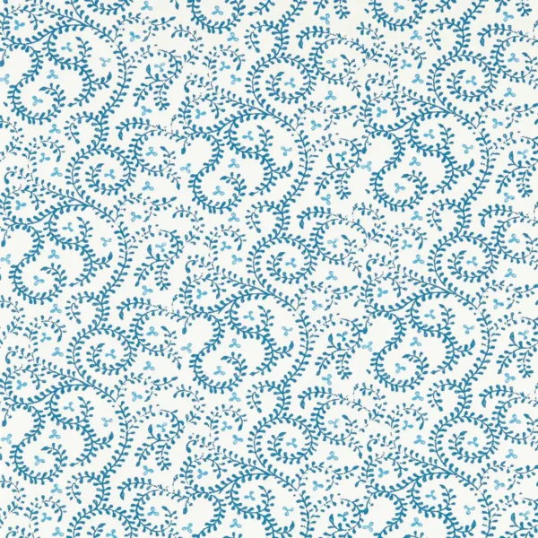 Buta Wallpaper - Ink by blue botanical wallpaper from clarke & clarke