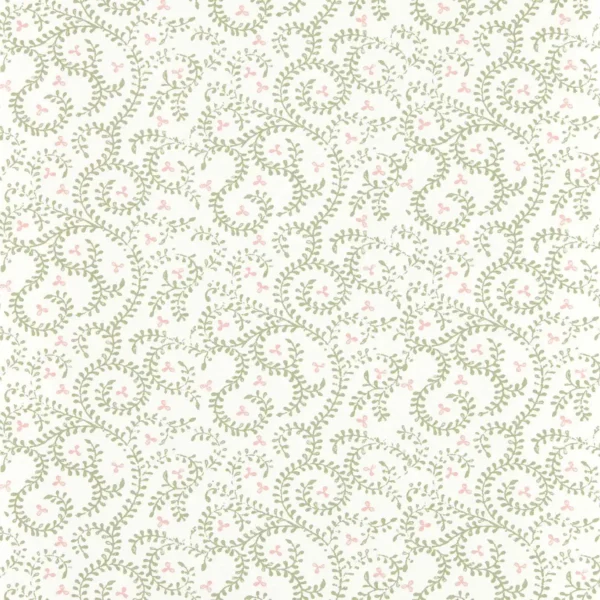 Buta Wallpaper - Sage by green botanical wallpaper from clarke & clarke