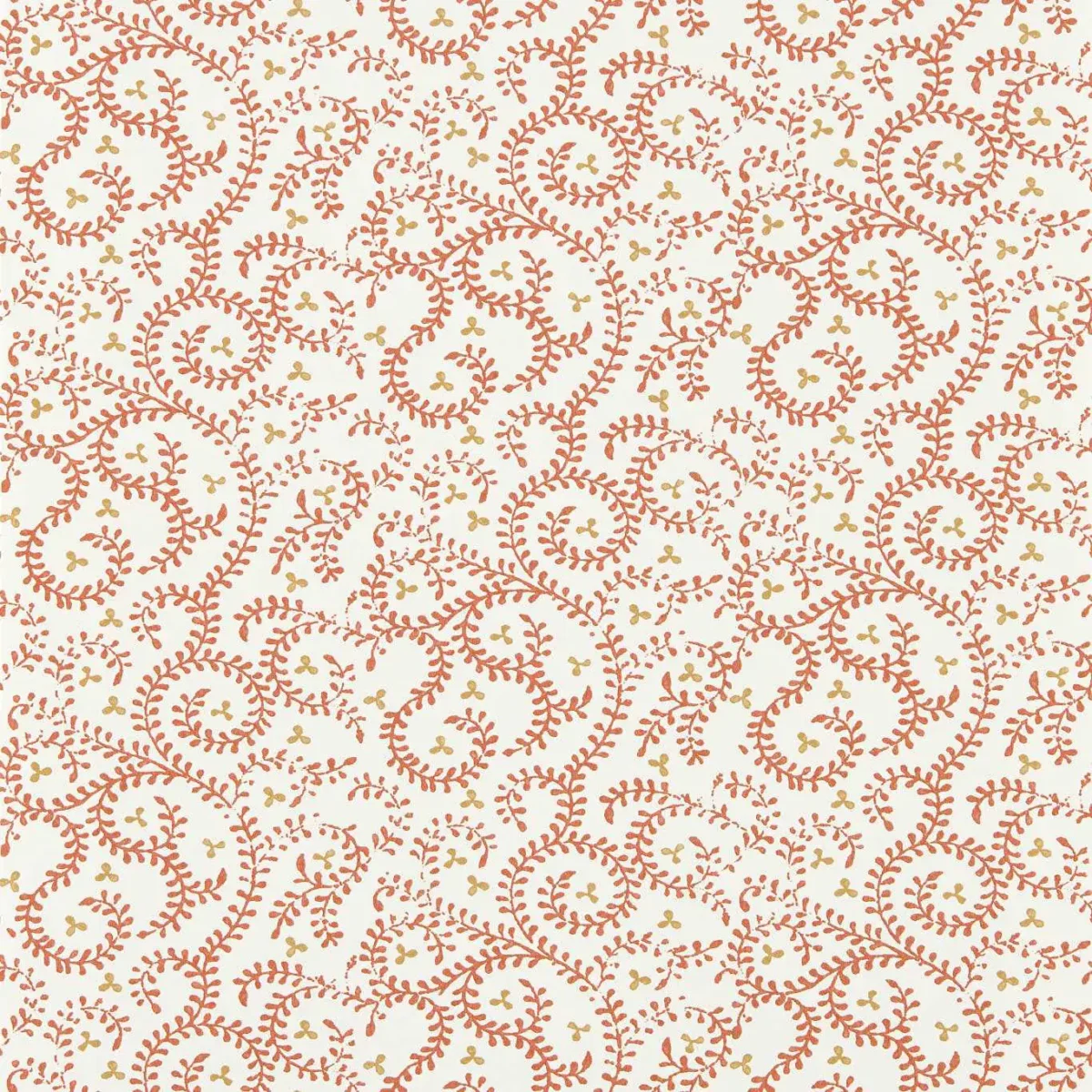 orange botanical wallpaper from clarke & clarke