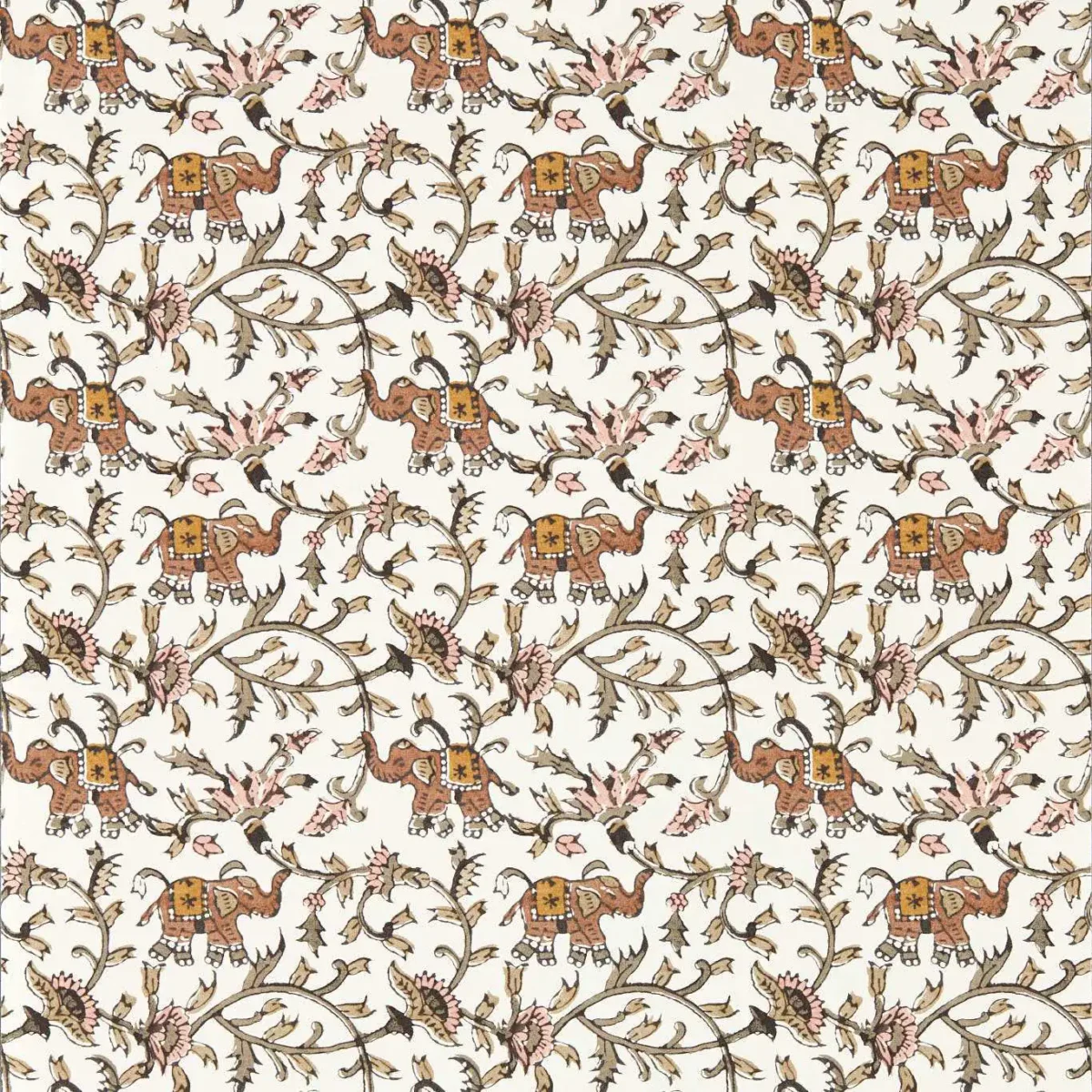 brown botanical wallpaper from clarke & clarke