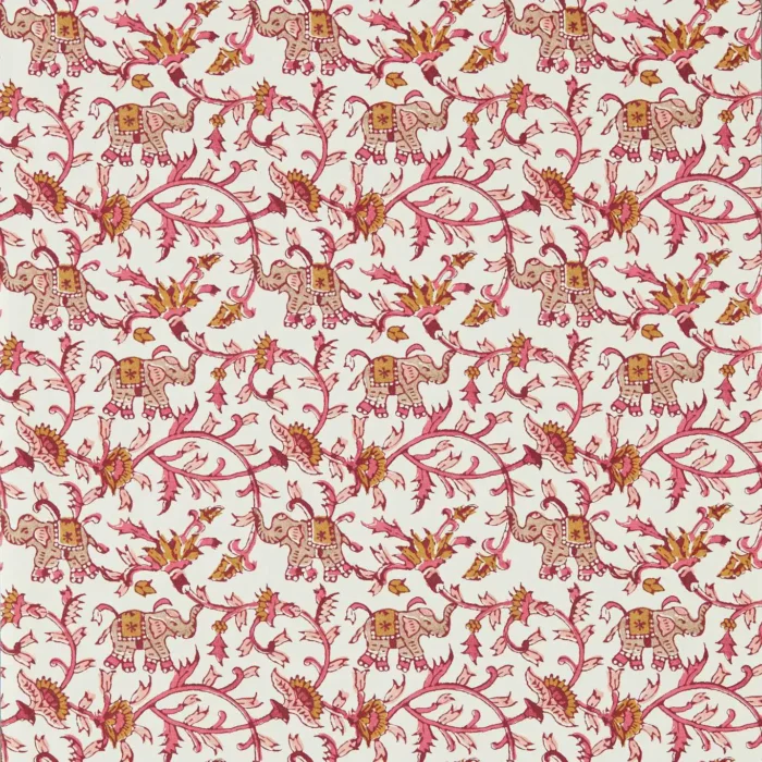 Hathi Wallpaper - Raspberry swatch