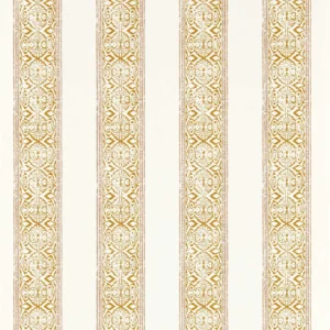 yellow striped wallpaper from clarke & clarke
