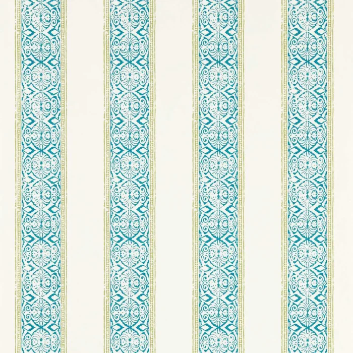 Kalamkari Wallpaper - Teal swatch