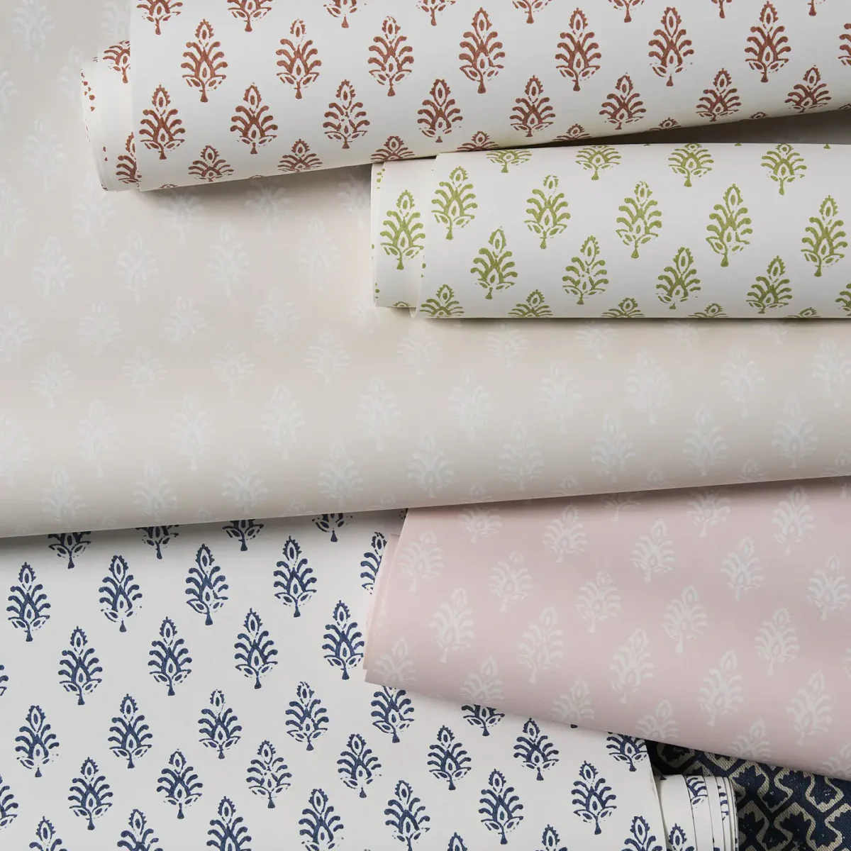 Nandana Wallpaper - Ink by red botanical wallpaper and with