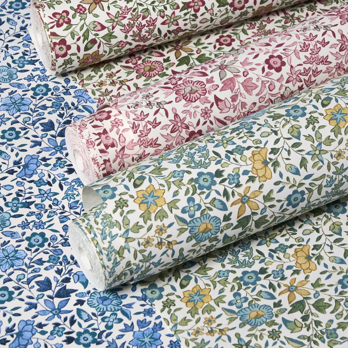blue botanical wallpaper and  with
