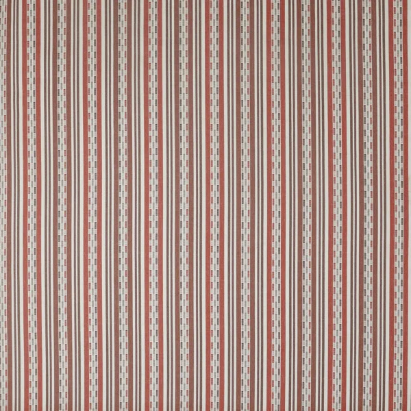Abara Fabric - Cinnabar by red striped woven fabric from Prestigious Textiles
