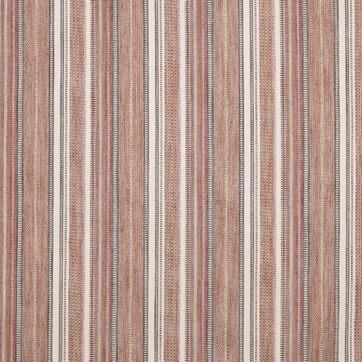 Zola Fabric - Cinnabar by brown striped woven fabric from Prestigious Textiles