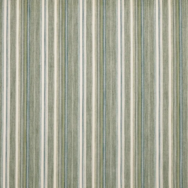 Zola Fabric - Cactus by green striped woven fabric from Prestigious Textiles