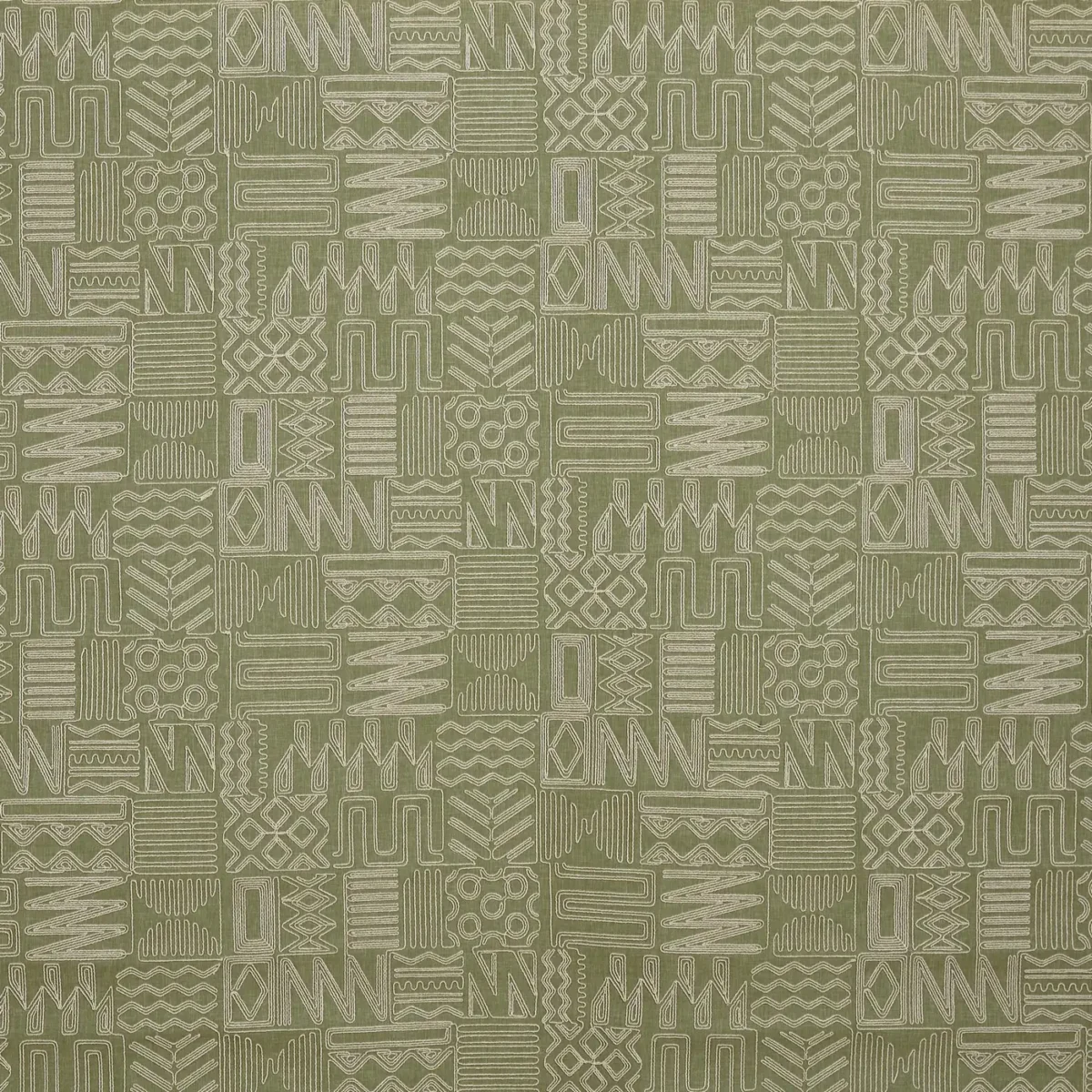 green misc embroideried fabric from Prestigious Textiles