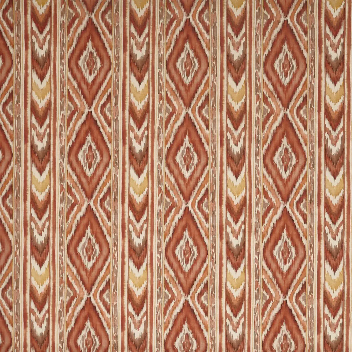 Sekani Fabric - Cinnabar by orange geometric printed fabric from Prestigious Textiles