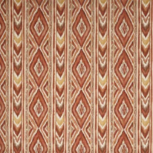 orange geometric printed fabric from Prestigious Textiles