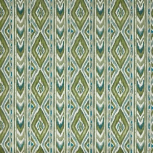 green geometric printed fabric from Prestigious Textiles