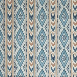 blue geometric printed fabric from Prestigious Textiles