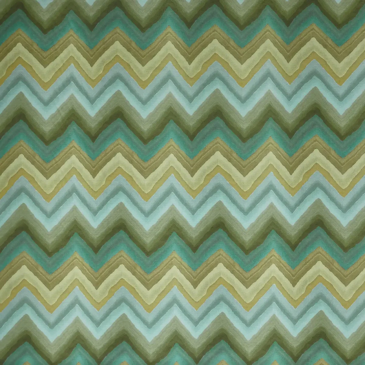 Zendaya Fabric - Cactus by green geometric printed fabric from Prestigious Textiles