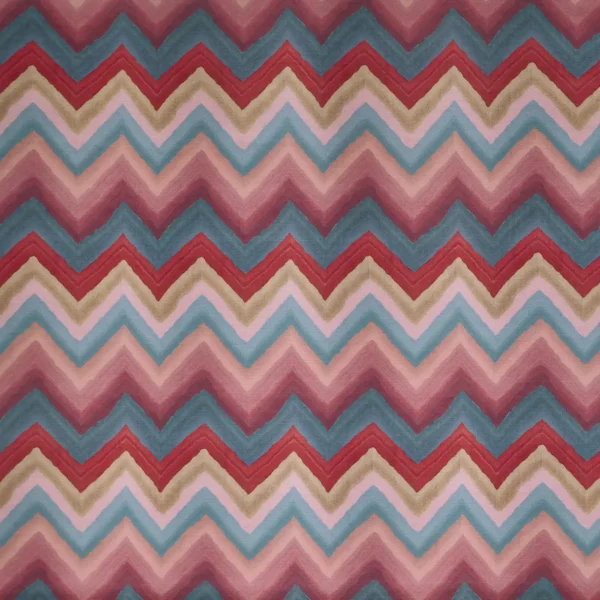 red geometric printed fabric from Prestigious Textiles