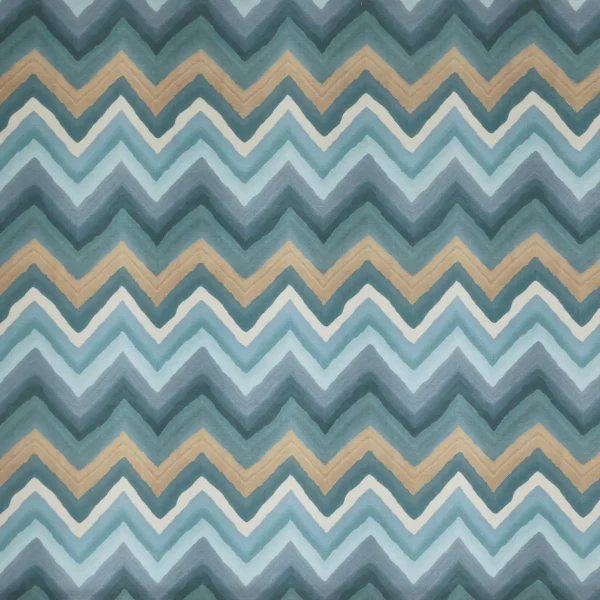 blue geometric printed fabric from Prestigious Textiles