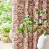 purple misc curtain with vases