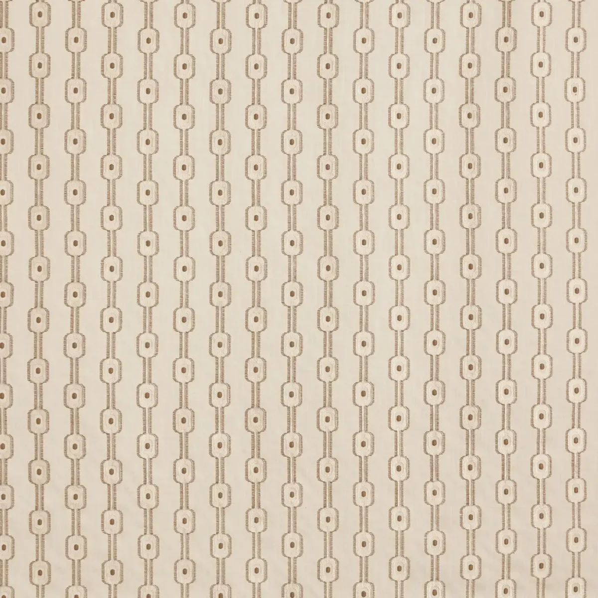 neutral striped embroideried fabric from Prestigious Textiles