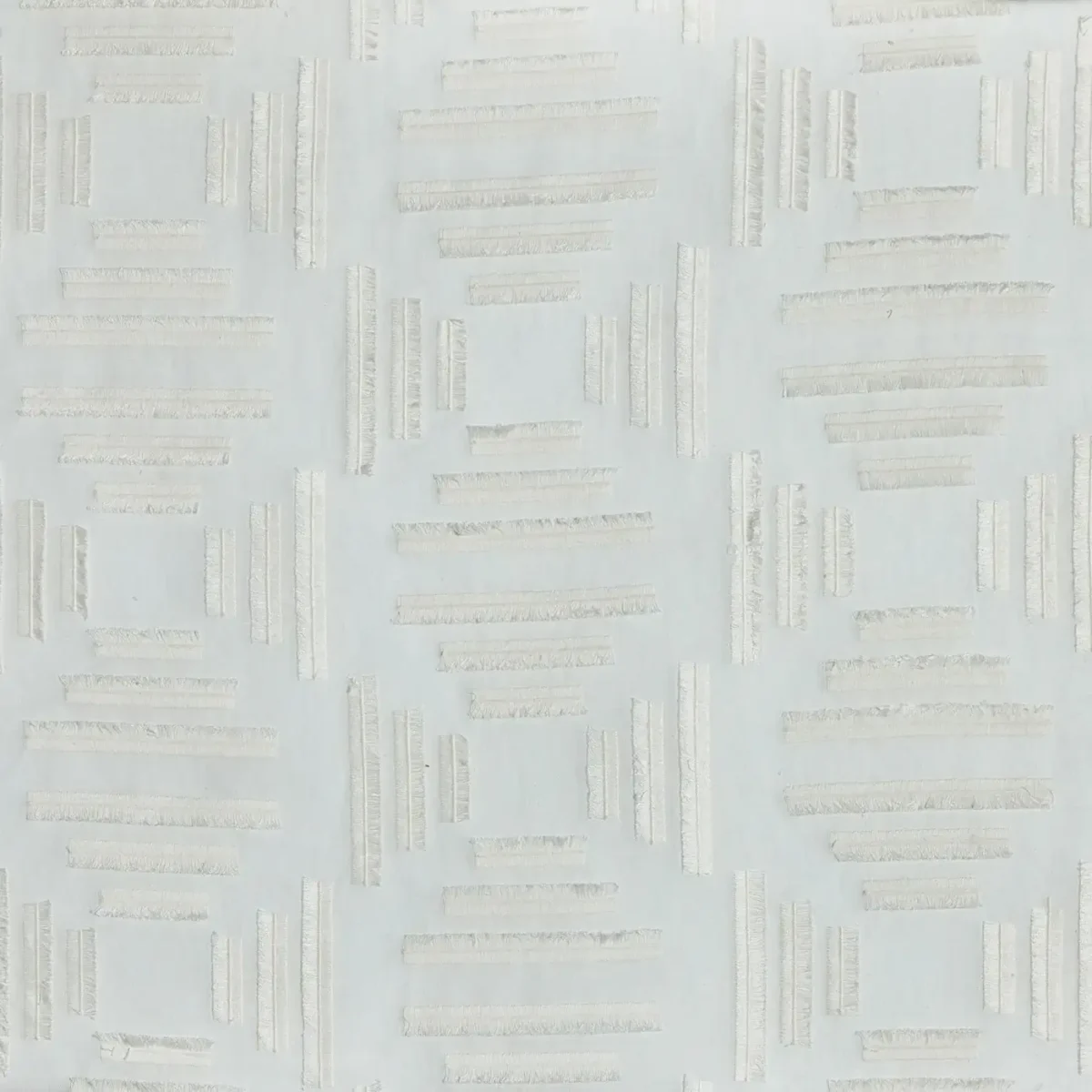 Eliana Fabric - Chalk by blue geometric voile-sheer fabric from Prestigious Textiles