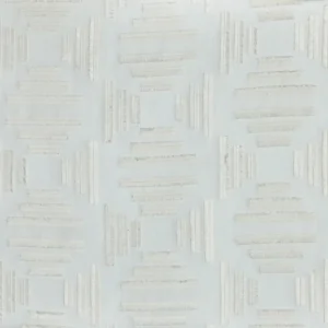 blue geometric voile-sheer fabric from Prestigious Textiles