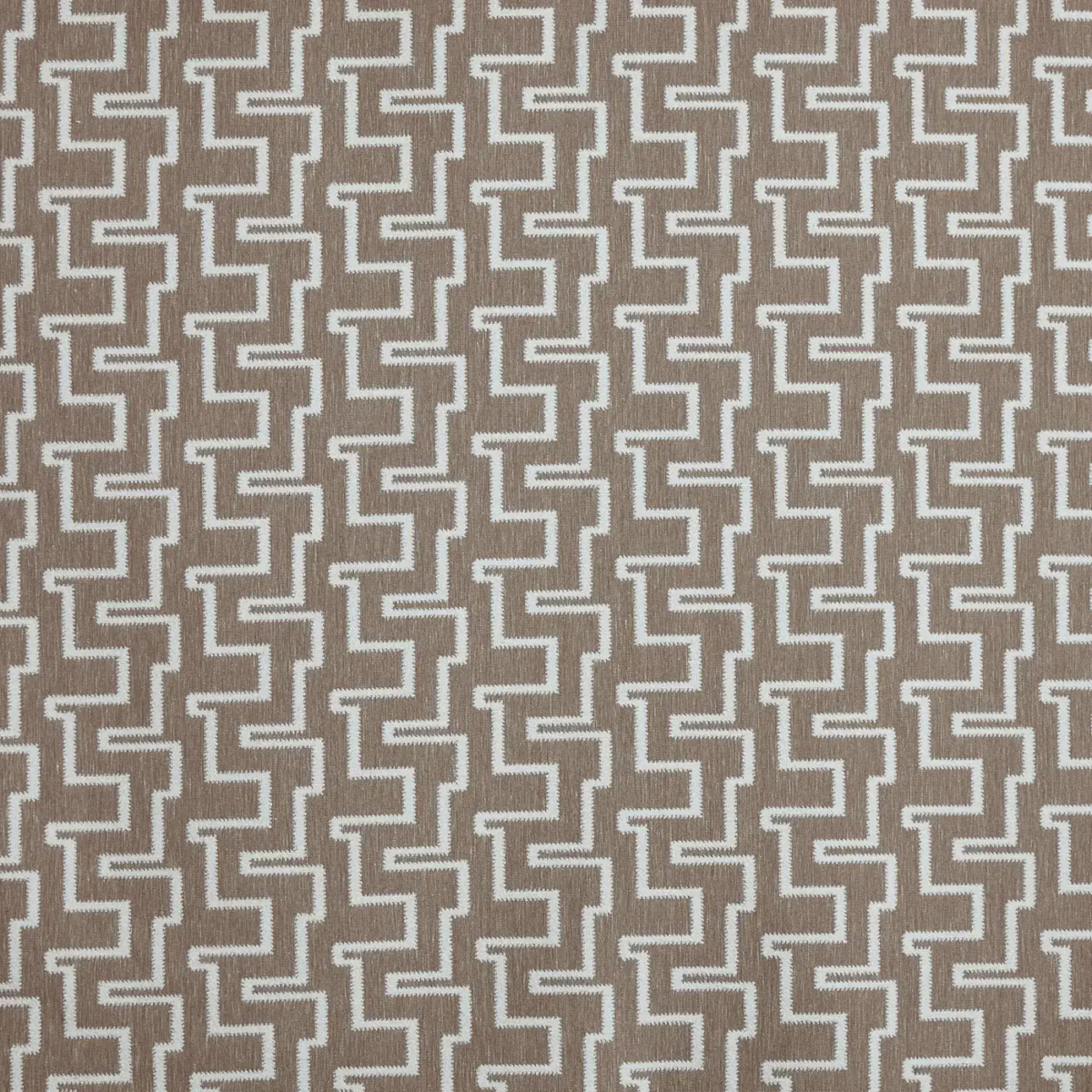 Grayson Fabric - Earth by brown geometric jacquard fabric from Prestigious Textiles