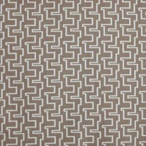 brown geometric jacquard fabric from Prestigious Textiles