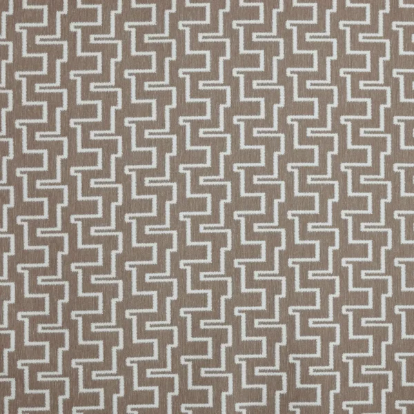 brown geometric jacquard fabric from Prestigious Textiles