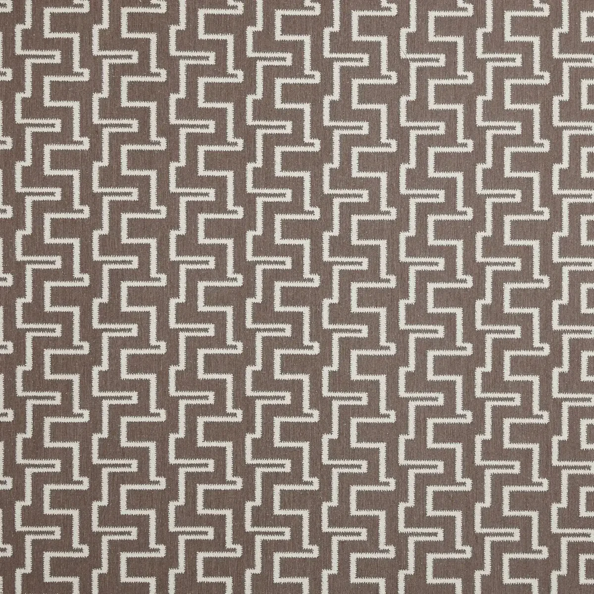 brown geometric jacquard fabric from Prestigious Textiles