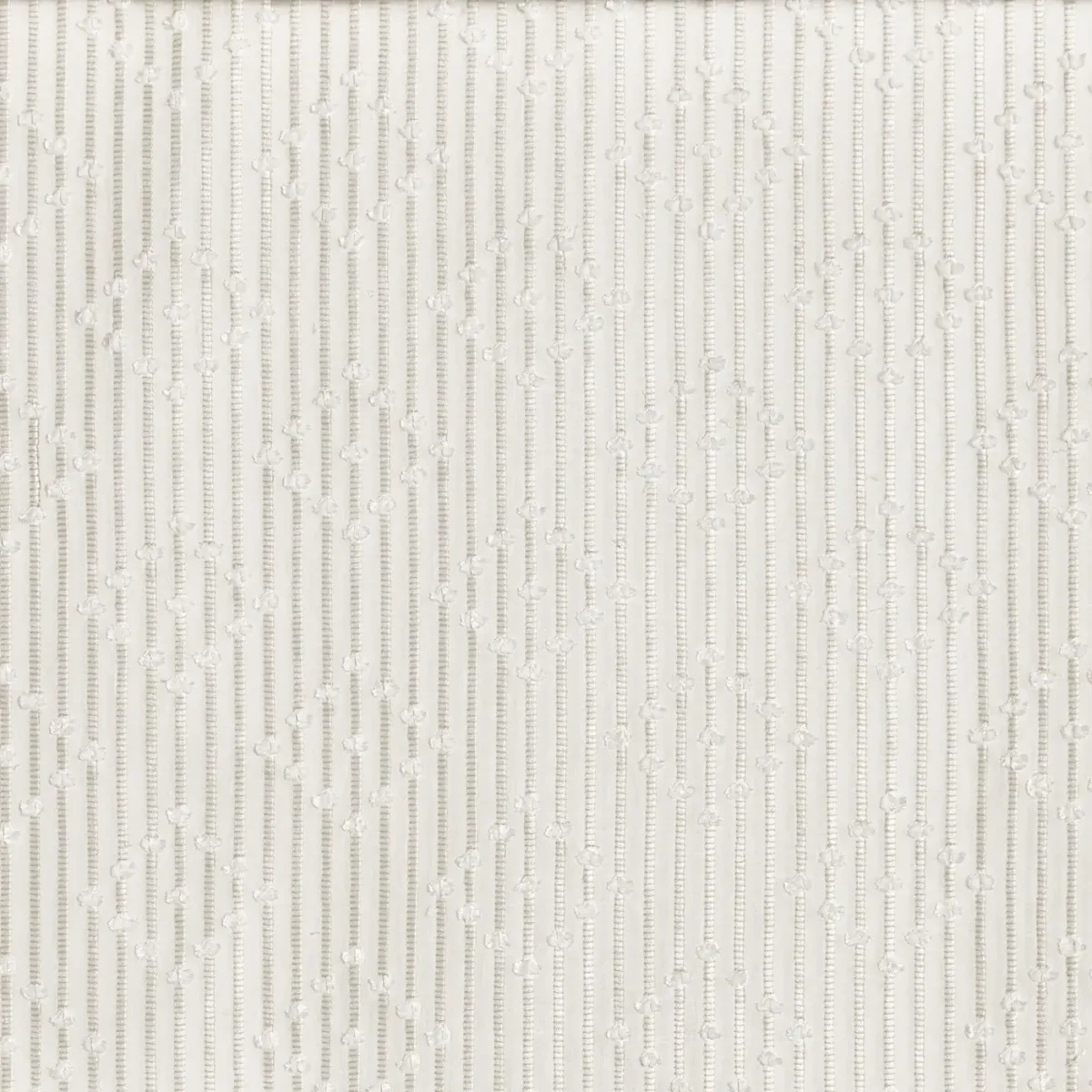 Sabrina Fabric - Chalk by white striped voile-sheer fabric from Prestigious Textiles
