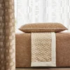 neutral misc sofa with cushion and curtain