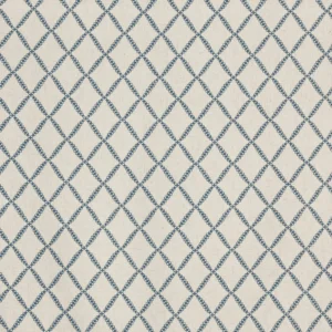 blue geometric embroideried fabric from Prestigious Textiles