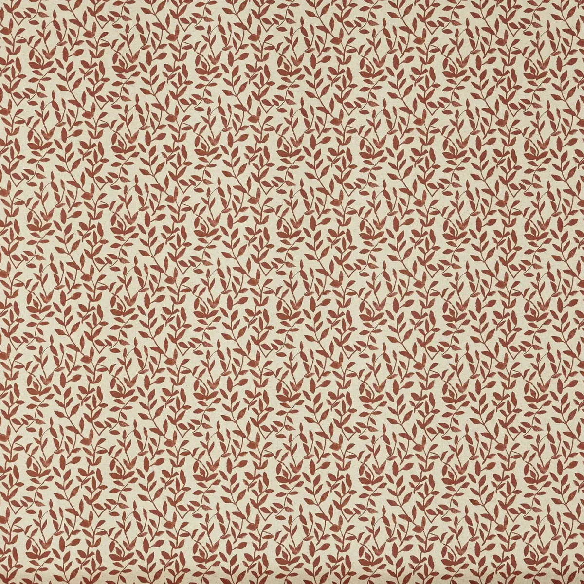 Delilah Fabric - Pumpkin by red botanical printed fabric from Prestigious Textiles